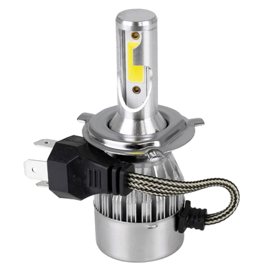 GLOBOSTAR® LEDKITC6 82002 Λάμπα H4 LED 24W/48W 3600lm/7200lm 360° DC 12-24V Αδιάβροχο IP65 Ψυχρό Λευκό 6000K - CREE COB Chip - Μ3.5 x Π3.5 x Υ9.5cm - Πακέτο 2 Τεμαχίων - 1 Χρόνο Εγγύηση