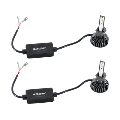 GLOBOSTAR® LEDKITF2 82020 Λάμπα H1 CANbus LED 30W/60W 3500lm/7000lm 360° DC 12-24V Αδιάβροχο IP65 Ψυχρό Λευκό 6000K - CREE COB Chip - Μ4 x Π4 x Υ7cm - Πακέτο 2 Τεμαχίων - 2 Χρόνια Εγγύηση