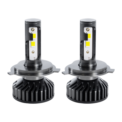 GLOBOSTAR® LEDKITF2 82022 Λάμπα H4 CANbus LED 30W/60W 3500lm/7000lm 360° DC 12-24V Αδιάβροχο IP65 Ψυχρό Λευκό 6000K - CREE COB Chip - Μ4 x Π4 x Υ7cm - Πακέτο 2 Τεμαχίων - 2 Χρόνια Εγγύηση