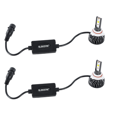 GLOBOSTAR® LEDKITF2 82030 Λάμπα HB4 9006 CANbus LED 30W/60W 3500lm/7000lm 360° DC 12-24V Αδιάβροχο IP65 Ψυχρό Λευκό 6000K - CREE COB Chip - Μ4 x Π4 x Υ6.6cm - Πακέτο 2 Τεμαχίων - 2 Χρόνια Εγγύηση