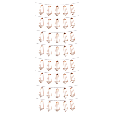 79806 Διακοσμητική Γιρλάντα Bronze Cone 5 Μέτρα με Διακόπτη On/Off - 40 LED 4W με Μπαταρίες 3xAA & Διάφανο Καλώδιο IP20 Θερμό Λευκό 2700K Μ5m