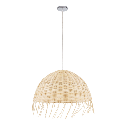 GLOBOSTAR® JAKARTA 00712 Boho Κρεμαστό Φωτιστικό Οροφής με Ντουί 1 x E27 AC 220-240V IP20 - Μπεζ - Μ50 x Π50 x Υ36cm