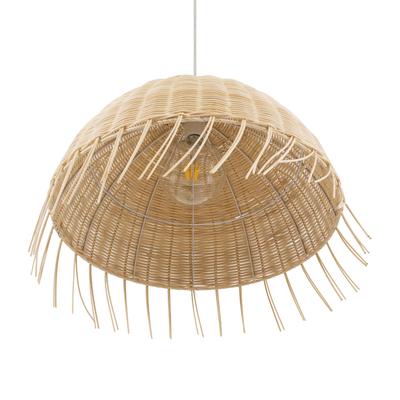 GLOBOSTAR® JAKARTA 00712 Boho Κρεμαστό Φωτιστικό Οροφής με Ντουί 1 x E27 AC 220-240V IP20 - Μπεζ - Μ50 x Π50 x Υ36cm