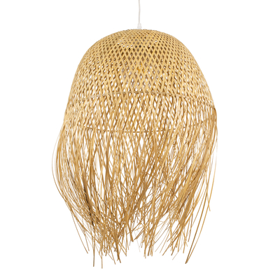 GLOBOSTAR® MANILA 00713 Boho Κρεμαστό Φωτιστικό Οροφής με Ντουί 1 x E27 AC 220-240V IP20 - Μπεζ - Μ50 x Π50 x Υ70cm