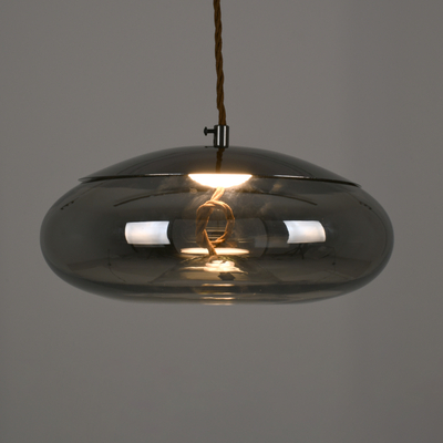 GLOBOSTAR® AXTON 00751 Μοντέρνο Κρεμαστό Φωτιστικό Οροφής LED 5W 500lm 180° AC 220-240V IP20 Θερμό Λευκό 2700K - Sanan SMD Chip - Μαύρο & Μαύρο Φιμέ - Μ30 x Π30 x Υ15cm - 2 Xρόνια Εγγύηση