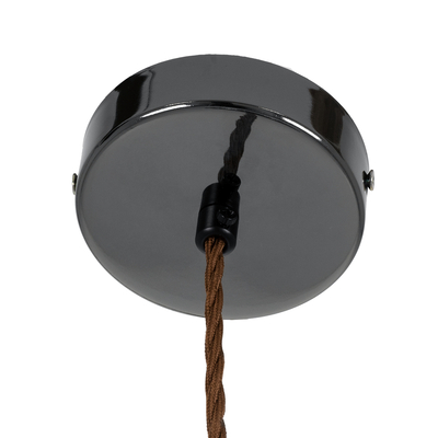 GLOBOSTAR® AXTON 00751 Μοντέρνο Κρεμαστό Φωτιστικό Οροφής LED 5W 500lm 180° AC 220-240V IP20 Θερμό Λευκό 2700K - Sanan SMD Chip - Μαύρο & Μαύρο Φιμέ - Μ30 x Π30 x Υ15cm - 2 Xρόνια Εγγύηση