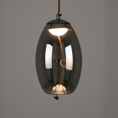 GLOBOSTAR® ΑΧΤΟΝ 00755 Μοντέρνο Κρεμαστό Φωτιστικό Οροφής LED 7W 500lm 180° AC 220-240V IP20 Θερμό Λευκό 2700K - Sanan SMD Chip - Μαύρο &amp; Μαύρο Φιμέ - Μ17 x Π17 x Υ18cm - 2 Χρόνια Εγγύηση