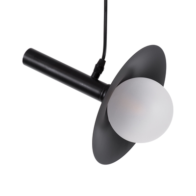 GLOBOSTAR® CELEST 00789 Μοντέρνο Κρεμαστό Φωτιστικό Οροφής με Ντουί 1 x G9 AC 220-240V IP20 - Μαύρο & Λευκό - Μ20 x Π20 x Υ26.5cm