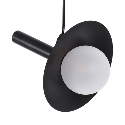 GLOBOSTAR® CELEST 00789 Μοντέρνο Κρεμαστό Φωτιστικό Οροφής με Ντουί 1 x G9 AC 220-240V IP20 - Μαύρο & Λευκό - Μ20 x Π20 x Υ26.5cm