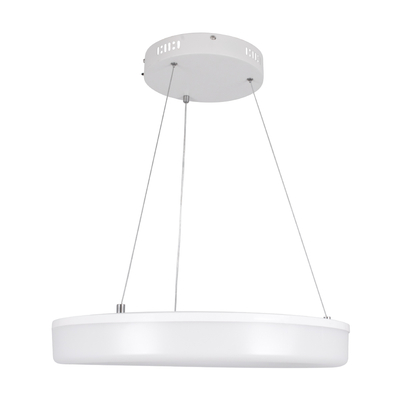 GLOBOSTAR® ARIANA 61038 Μοντέρνο Κρεμαστό Φωτιστικό Οροφής LED 55W 6376lm 120° AC 220-240V IP20 Ρυθμιζόμενο Λευκό CCT με Χειριστήριο από 2700K έως 6000K Dimmable - Lumileds SMD Chip - Λευκό Ματ - Μ48 x Π48 x Υ6.5cm - 3 Χρόνια Εγγύηση