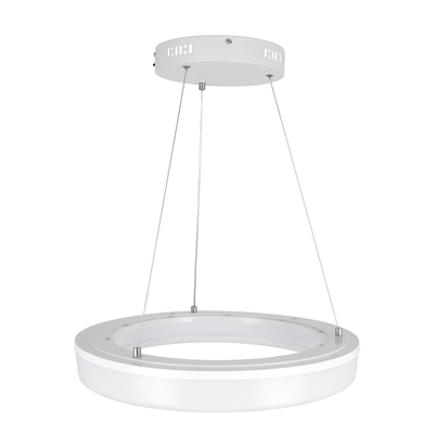 GLOBOSTAR® ARIANA 61038 Μοντέρνο Κρεμαστό Φωτιστικό Οροφής LED 55W 6376lm 120° AC 220-240V IP20 Ρυθμιζόμενο Λευκό CCT με Χειριστήριο από 2700K έως 6000K Dimmable - Lumileds SMD Chip - Λευκό Ματ - Μ48 x Π48 x Υ6.5cm - 3 Χρόνια Εγγύηση