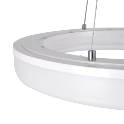 GLOBOSTAR® ARIANA 61038 Μοντέρνο Κρεμαστό Φωτιστικό Οροφής LED 55W 6376lm 120° AC 220-240V IP20 Ρυθμιζόμενο Λευκό CCT με Χειριστήριο από 2700K έως 6000K Dimmable - Lumileds SMD Chip - Λευκό Ματ - Μ48 x Π48 x Υ6.5cm - 3 Χρόνια Εγγύηση
