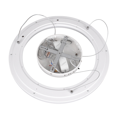 GLOBOSTAR® ARIANA 61038 Μοντέρνο Κρεμαστό Φωτιστικό Οροφής LED 55W 6376lm 120° AC 220-240V IP20 Ρυθμιζόμενο Λευκό CCT με Χειριστήριο από 2700K έως 6000K Dimmable - Lumileds SMD Chip - Λευκό Ματ - Μ48 x Π48 x Υ6.5cm - 3 Χρόνια Εγγύηση