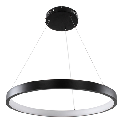 GLOBOSTAR® NEMESIS 61158 Μοντέρνο Κρεμαστό Φωτιστικό Οροφής LED 45W 5230lm 360° AC 220-240V IP20 Ρυθμιζόμενο Λευκό CCT με Χειριστήριο από 2700K έως 6000K Dimmable - Lumileds SMD Chip - Μαύρο Ματ - Μ60 x Π60 x Υ4cm - 3 Χρόνια Εγγύηση