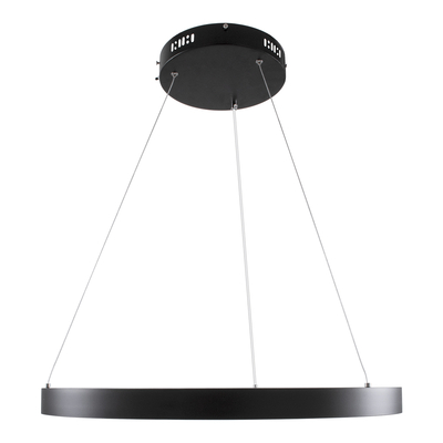 GLOBOSTAR® NEMESIS 61158 Μοντέρνο Κρεμαστό Φωτιστικό Οροφής LED 45W 5230lm 360° AC 220-240V IP20 Ρυθμιζόμενο Λευκό CCT με Χειριστήριο από 2700K έως 6000K Dimmable - Lumileds SMD Chip - Μαύρο Ματ - Μ60 x Π60 x Υ4cm - 3 Χρόνια Εγγύηση