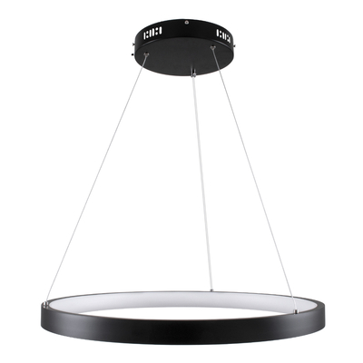 GLOBOSTAR® NEMESIS 61158 Μοντέρνο Κρεμαστό Φωτιστικό Οροφής LED 45W 5230lm 360° AC 220-240V IP20 Ρυθμιζόμενο Λευκό CCT με Χειριστήριο από 2700K έως 6000K Dimmable - Lumileds SMD Chip - Μαύρο Ματ - Μ60 x Π60 x Υ4cm - 3 Χρόνια Εγγύηση