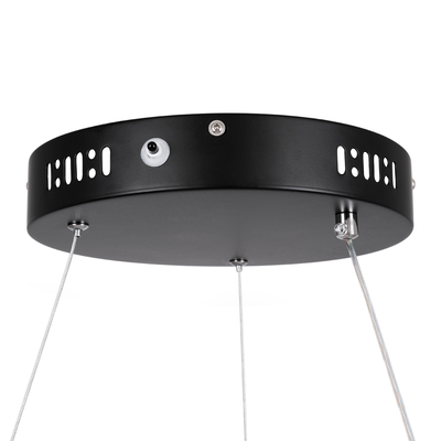 GLOBOSTAR® NEMESIS 61158 Μοντέρνο Κρεμαστό Φωτιστικό Οροφής LED 45W 5230lm 360° AC 220-240V IP20 Ρυθμιζόμενο Λευκό CCT με Χειριστήριο από 2700K έως 6000K Dimmable - Lumileds SMD Chip - Μαύρο Ματ - Μ60 x Π60 x Υ4cm - 3 Χρόνια Εγγύηση