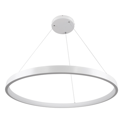 GLOBOSTAR® NEMESIS 61162 Μοντέρνο Κρεμαστό Φωτιστικό Οροφής LED 67W 7689lm 360° AC 220-240V IP20 Ρυθμιζόμενο Λευκό CCT με Χειριστήριο από 2700K έως 6000K Dimmable - Lumileds SMD Chip - Λευκό Ματ - Μ80 x Π80 x Υ4cm - 3 Χρόνια Εγγύηση