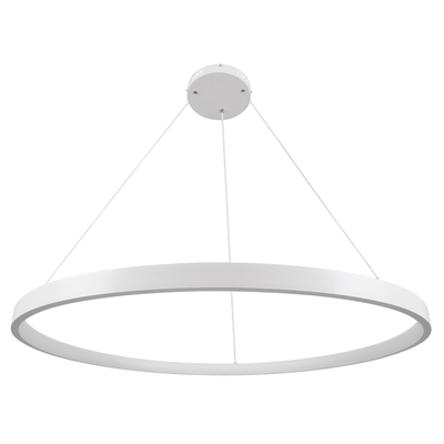 GLOBOSTAR® NEMESIS 61165 Μοντέρνο Κρεμαστό Φωτιστικό Οροφής LED 75W 8743lm 360° AC 220-240V IP20 Ρυθμιζόμενο Λευκό CCT με Χειριστήριο από 2700K έως 6000K Dimmable - Lumileds SMD Chip - Λευκό Ματ - Μ100 x Π100 x Υ4cm - 3 Χρόνια Εγγύηση