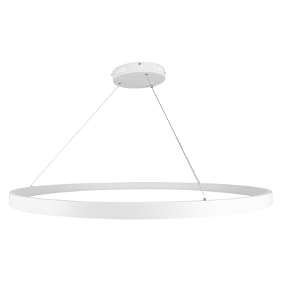 GLOBOSTAR® NEMESIS 61165 Μοντέρνο Κρεμαστό Φωτιστικό Οροφής LED 75W 8743lm 360° AC 220-240V IP20 Ρυθμιζόμενο Λευκό CCT με Χειριστήριο από 2700K έως 6000K Dimmable - Lumileds SMD Chip - Λευκό Ματ - Μ100 x Π100 x Υ4cm - 3 Χρόνια Εγγύηση