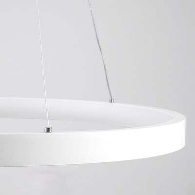 GLOBOSTAR® NEMESIS TRIO 61168-DECO Μοντέρνο Κρεμαστό Φωτιστικό Οροφής LED 100W 12123lm 360° AC 220-240V IP20 Ρυθμιζόμενο Λευκό CCT με Χειριστήριο από 2700K έως 6000K Dimmable - Lumileds SMD Chip - Λευκό Ματ - Μ60 x Π60 x Υ60cm - 3 Χρόνια Εγγύηση