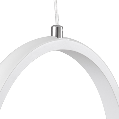 GLOBOSTAR® ALICE 61056 Μοντέρνο Κρεμαστό Φωτιστικό Οροφής LED 20W 2400lm 300° AC 220-240V IP20 Ρυθμιζόμενο Λευκό CCT με On/Off 2700K/4500K/6000K - Lumileds SMD Chip - Λευκό Ματ - Μ25 x Π22 x Υ25cm - 3 Χρόνια Εγγύηση