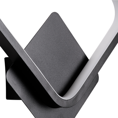 GLOBOSTAR® LENA 61079 Μοντέρνο Φωτιστικό Τοίχου - Απλίκα LED 12W 1440lm 300° AC 220-240V IP20 Ρυθμιζόμενο Λευκό CCT με On/Off 2700K/4500K/6000K - Lumileds SMD Chip - Μαύρο Ματ - Μ25 x Π5.5 x Υ29.5cm - 3 Χρόνια Εγγύηση