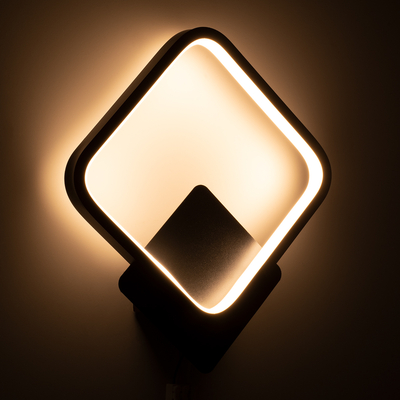 GLOBOSTAR® LENA 61079 Μοντέρνο Φωτιστικό Τοίχου - Απλίκα LED 12W 1440lm 300° AC 220-240V IP20 Ρυθμιζόμενο Λευκό CCT με On/Off 2700K/4500K/6000K - Lumileds SMD Chip - Μαύρο Ματ - Μ25 x Π5.5 x Υ29.5cm - 3 Χρόνια Εγγύηση