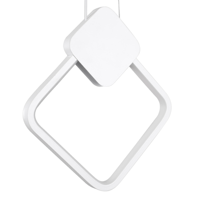 GLOBOSTAR® MARY 61083 Μοντέρνο Κρεμαστό Φωτιστικό Οροφής LED 12W 1440lm 300° AC 220-240V IP20 Ρυθμιζόμενο Λευκό CCT με On/Off 2700K/4500K/6000K - Lumileds SMD Chip - Λευκό - Μ20 x Π2.3 x Υ28.5cm - 3 Χρόνια Εγγύηση