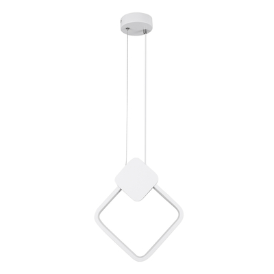 GLOBOSTAR® MARY 61083 Μοντέρνο Κρεμαστό Φωτιστικό Οροφής LED 12W 1440lm 300° AC 220-240V IP20 Ρυθμιζόμενο Λευκό CCT με On/Off 2700K/4500K/6000K - Lumileds SMD Chip - Λευκό - Μ20 x Π2.3 x Υ28.5cm - 3 Χρόνια Εγγύηση