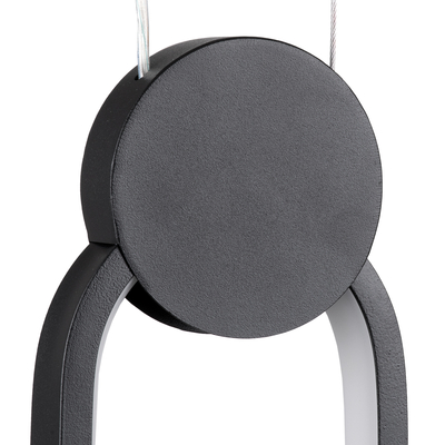 GLOBOSTAR® ILDI 61088 Μοντέρνο Κρεμαστό Φωτιστικό Οροφής LED 12W 1440lm 300° AC 220-240V IP20 Ρυθμιζόμενο Λευκό CCT με On/Off 2700K/4500K/6000K - Lumileds SMD Chip - Μαύρο Ματ- Μ10 x Π2.3 x Υ38cm - 3 Χρόνια Εγγύηση