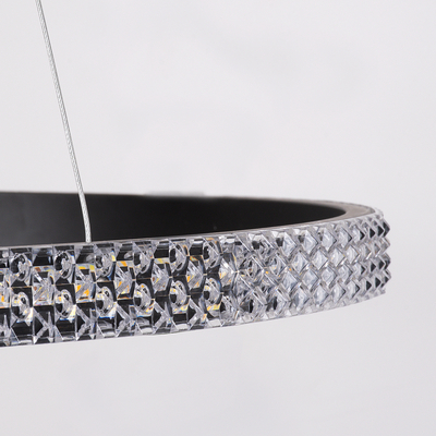 GLOBOSTAR® DIAMOND 61128 Μοντέρνο Κρεμαστό Φωτιστικό Οροφής LED 30W 3513lm 360° AC 220-240V IP20 Ρυθμιζόμενο Λευκό CCT με Χειριστήριο από 2700K έως 6000K Dimmable - Lumileds SMD Chip - Μαύρο Ματ - Μ40 x Π40 x Υ3cm - 3 Χρόνια Εγγύηση