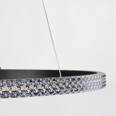 GLOBOSTAR® DIAMOND 61130 Μοντέρνο Κρεμαστό Φωτιστικό Οροφής LED 45W 5230lm 360° AC 220-240V IP20 Ρυθμιζόμενο Λευκό CCT με Χειριστήριο από 2700K έως 6000K Dimmable - Lumileds SMD Chip - Μαυρό Ματ - Μ60 x Π60 x Υ3cm - 3 Χρόνια Εγγύηση