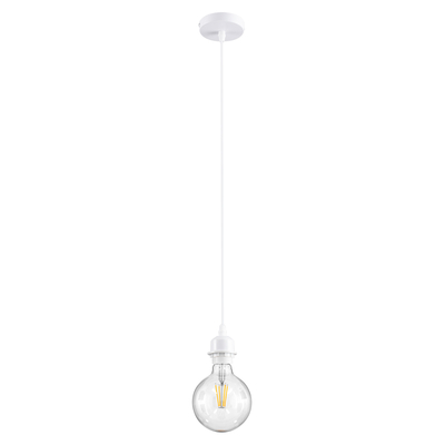 GLOBOSTAR® HANNA 36217 Boho Κρεμαστό Φωτιστικό Οροφής με Ντουί 1 x E27 AC 220-240V IP20 - Λευκό - Μ4 x Π4 x Υ110cm