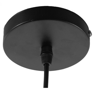 GLOBOSTAR® QUINN 01029 Vintage Κρεμαστό Φωτιστικό Οροφής με Ντουί 1 x E27 AC 220-240V IP20 - Μελί & Μαύρο - Μ26 x Π26 x Υ20cm