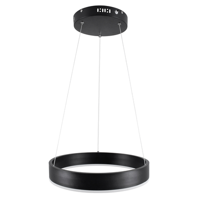 GLOBOSTAR® VENOM 61173 Μοντέρνο Κρεμαστό Φωτιστικό Οροφής LED 30W 3513lm 120° AC 220-240V IP20 Ρυθμιζόμενο Λευκό CCT με Χειριστήριο από 2700K έως 6000K Dimmable - Lumileds SMD Chip - Μαύρο Ματ - Μ40 x Π40 x Υ6.5cm - 3 Χρόνια Εγγύηση