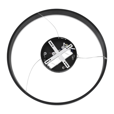 GLOBOSTAR® VENOM 61176 Μοντέρνο Κρεμαστό Φωτιστικό Οροφής LED 45W 5269lm 120° AC 220-240V IP20 Ρυθμιζόμενο Λευκό CCT με Χειριστήριο από 2700K έως 6000K Dimmable - Lumileds SMD Chip - Μαύρο Ματ - Μ60 x Π60 x Υ6.5cm - 3 Χρόνια Εγγύηση