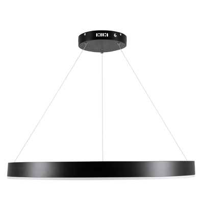 GLOBOSTAR® VENOM 61179 Μοντέρνο Κρεμαστό Φωτιστικό Οροφής LED 67W 7863lm 120° AC 220-240V IP20 Ρυθμιζόμενο Λευκό CCT με Χειριστήριο από 2700K έως 6000K Dimmable - Lumileds SMD Chip - Μαύρο Ματ - Μ80 x Π80 x Υ6.5cm - 3 Χρόνια Εγγύηση