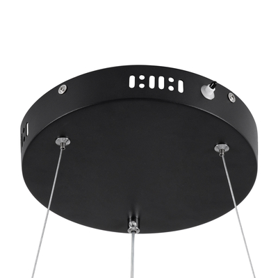 GLOBOSTAR® VENOM 61179 Μοντέρνο Κρεμαστό Φωτιστικό Οροφής LED 67W 7863lm 120° AC 220-240V IP20 Ρυθμιζόμενο Λευκό CCT με Χειριστήριο από 2700K έως 6000K Dimmable - Lumileds SMD Chip - Μαύρο Ματ - Μ80 x Π80 x Υ6.5cm - 3 Χρόνια Εγγύηση