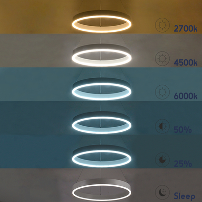 GLOBOSTAR® VENOM 61183 Μοντέρνο Κρεμαστό Φωτιστικό Οροφής LED 75W 8818lm 120° AC 220-240V IP20 Ρυθμιζόμενο Λευκό CCT με Χειριστήριο από 2700K έως 6000K Dimmable - Lumileds SMD Chip - Λευκό Ματ - Μ100 x Π100 x Υ6.5cm - 3 Χρόνια Εγγύηση