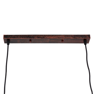 GLOBOSTAR® TRIANGLE 00613 Μοντέρνο Κρεμαστό Φωτιστικό Οροφής με Ντουί 2 x E27 AC 220-240V IP20 - Χάλκινο - Μ60 x Π22 x Y130cm