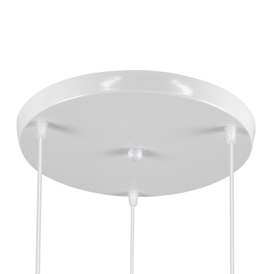 GLOBOSTAR® TRIANGLE 00617 Μοντέρνο Κρεμαστό Φωτιστικό Οροφής με Ντουί 3 x E27 AC 220-240V IP20 - Λευκό - Μ49 x Π49 x Y130cm