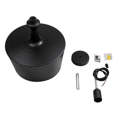 GLOBOSTAR® ROCKFORD 01287-A Μοντέρνο Κρεμαστό Φωτιστικό Οροφής με Ντουί 1 x E27 AC 220-240V IP20 - Μαύρο & Χρυσό - Μ30 x Π30 x Υ30cm