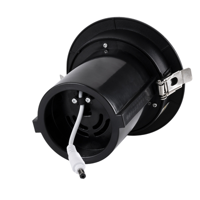 GLOBOSTAR® VIRGO-B 60313 Χωνευτό Κινούμενο Downlight Σποτ LED 20W 2500lm 36° AC 220-240V IP20 Θερμό Λευκό 2700K - Bridgelux COB Chip & TÜV SÜD Driver - Μαύρο Ματ - Μ13.5 x Π13.5 x Υ14cm / Q11.5cm - 5 Χρόνια Εγγύηση