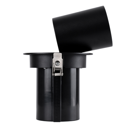 GLOBOSTAR® VIRGO-B 60313 Χωνευτό Κινούμενο Downlight Σποτ LED 20W 2500lm 36° AC 220-240V IP20 Θερμό Λευκό 2700K - Bridgelux COB Chip & TÜV SÜD Driver - Μαύρο Ματ - Μ13.5 x Π13.5 x Υ14cm / Q11.5cm - 5 Χρόνια Εγγύηση