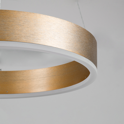 GLOBOSTAR® VENOM 61175 Μοντέρνο Κρεμαστό Φωτιστικό Οροφής LED 30W 3513lm 120° AC 220-240V IP20 Ρυθμιζόμενο Λευκό CCT με Χειριστήριο από 2700K έως 6000K Dimmable - Lumileds SMD Chip - Χρυσό Βούρτσας - Μ40 x Π40 x Υ6.5cm - 3 Χρόνια Εγγύηση