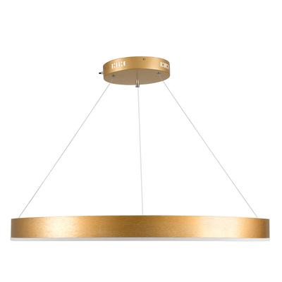 GLOBOSTAR® VENOM 61181 Μοντέρνο Κρεμαστό Φωτιστικό Οροφής LED 67W 7863lm 120° AC 220-240V IP20 Ρυθμιζόμενο Λευκό CCT με Χειριστήριο από 2700K έως 6000K Dimmable - Lumileds SMD Chip - Χρυσό Βούρτσας - Μ80 x Π80 x Υ6.5cm - 3 Χρόνια Εγγύηση