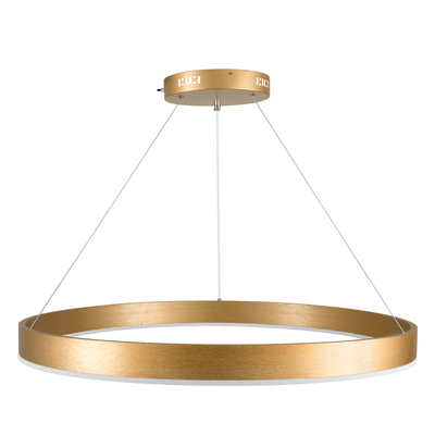 GLOBOSTAR® VENOM 61181 Μοντέρνο Κρεμαστό Φωτιστικό Οροφής LED 67W 7863lm 120° AC 220-240V IP20 Ρυθμιζόμενο Λευκό CCT με Χειριστήριο από 2700K έως 6000K Dimmable - Lumileds SMD Chip - Χρυσό Βούρτσας - Μ80 x Π80 x Υ6.5cm - 3 Χρόνια Εγγύηση