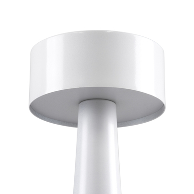 GloboStar® BELLA 76502 Επαναφορτιζόμενο Επιτραπέζιο Φωτιστικό Πορτατίφ LED 1.5W 105lm 120° DC 5V IP44 Θερμό Λευκό 2700K Dimmable Λευκό Αλουμίνιο - Μ9 x Π9 x Υ21cm - 2 Xρόνια Εγγύηση