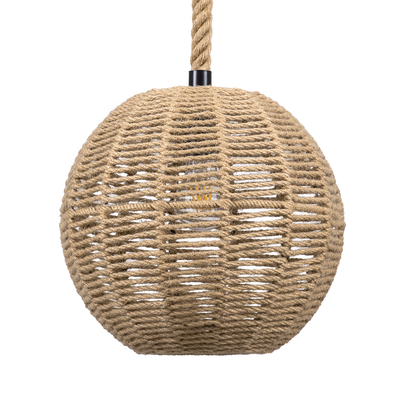 GLOBOSTAR® MANDALA 00731 Boho Κρεμαστό Φωτιστικό Οροφής με Ντουί 1 x E27 AC 220-240V IP20 - Μπεζ - Μ30 x Π30 x Y30cm